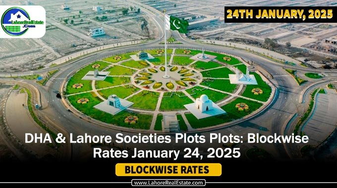 DHA & Lahore Societies Plot Prices – Blockwise Rates Update (Feb 24, 2025)
