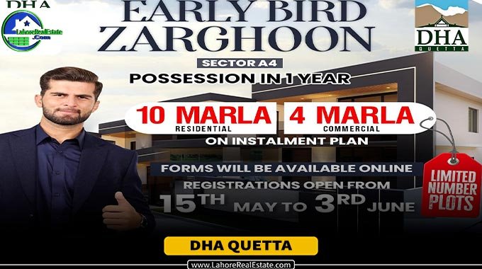 DHA Quetta A4 Plots – 10 Marla & 4 Marla on Installments